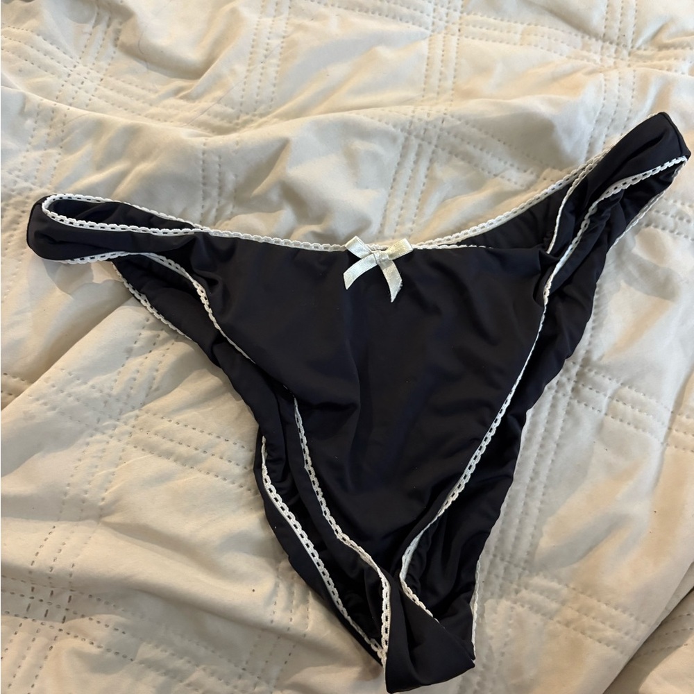 Dippin Daisy’s Black Bikini Bottom with White Trim